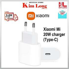 Adapter Cốc củ sạc Xiaomi Mi 20W charger (Type-C) BHR4927GL - Hàng Chính hãng