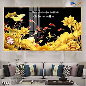 Tranh treo tường - Tranh tráng gương Cửu ngư quần hội