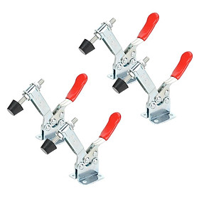 4Pcs GH-201B Toggle Clamps Quick Release Hand Tool Holding Capacity 90Kg/198Lbs