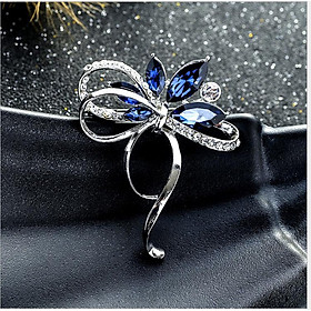 Cài áo thời trang đính đá cao cấp hình nơ (GC35)