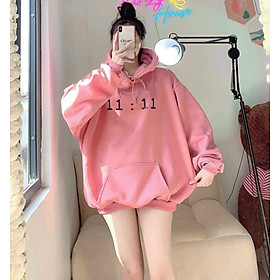 ÁO HOODIE 11:11 UNISEX Nam Nữ BASIC ,Áo khoác hodie chất nỉ dày dặn, Áo khoác hoodies 11:11 có mũ 2 lớp Unisex From rộng cho Cặp đôi - Nam/Nữ (có video tự quay - ảnh thật - có sẵn)