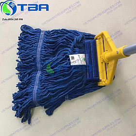 Mua Cây lau sàn công nghiệp hợp kim nhôm cao cấp đầu kẹp màu vàng tấm lau màu xanh