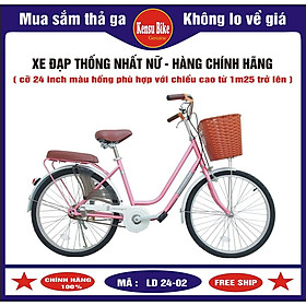 xe đạp mini truyền thống nữ hãng Thống Nhất mã LD 24-02 - HÀNG CHÍNH HÃNG