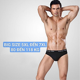 Combo 3 quần lót cotton nam big size tam giác siêu mềm mịn mát mẻ - thoáng khí co giản tốt cỡ to 5XL ĐẾN 7XL(80 - 118KG)