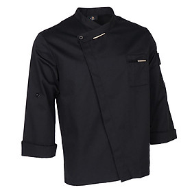 Unisex Chef Jackets Coat Long Sleeves Shirt Kitchen Uniforms White L