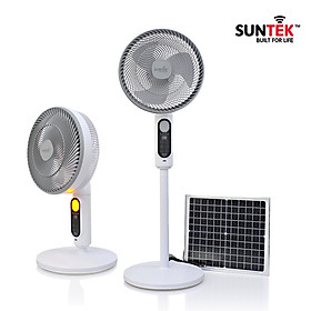 Quạt Năng Lượng Mặt Trời SUNTEK SF-F8 30W - 12 giờ sử dụng | Đảo chiều 360 độ | Có đèn ngủ đuổi muỗi | Sạc dự phòng USB - Hàng Chính Hãng - Bảo hành 2 năm