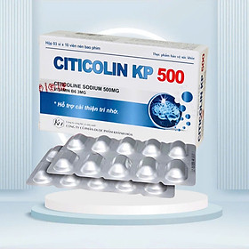 Citicoline 500mg Citicolin KP 500 (Hộp 30 viên) - Giúp cải thiện trí nhớ, tăng khả năng tập trung
