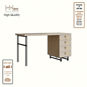 Mua  Happy Home Furniture - 100% GỖ TỰ NHIÊN  JOCASTA  Bàn làm việc 4 ngăn kéo-Chân sắt 140cm x 59cm x 75cm(DxRxC)  BAN_091