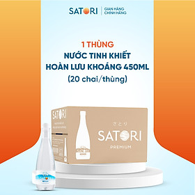 Thùng 20 Chai Nước Tinh Khiết Hoàn Lưu Khoáng SATORI PREMIUM (450ml/Chai)