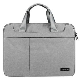 Túi đựng máy tính xách tay 15,6inch dành cho Nam nữ bằng vải polyester chống nước, nhẹ-Màu Xám-Size