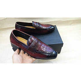 Giày lười nam da bò mềm mại lịch lãm - gl07