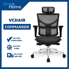 Mua Ghế làm việc văn phòng công thái học Vchair Commander Ergohome điều chỉnh nâng hạ lưng ghế hạn chế đau mỏi lưng  vái gáy  lưới chịu lực phù hợp cho người từ 60-100kg  thiết kế 2 lưng bảo vệ cột sống tốt  ngả sâu 135 độ  bảo hành 3 năm