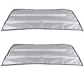 2x1 Pair Magnetic Sunshade Shield Curtains Double Sides for Car Side Windows