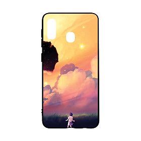 Ốp lưng kính cường lực cho Samsung Galaxy A20 in hình 3D - mẫu 34