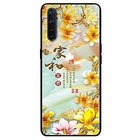 Ốp lưng dành cho Oppo Reno 3 - Oppo A91 mẫu Chữ Hoa Vàng