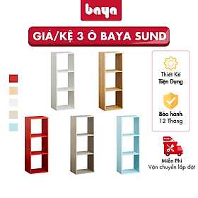 Mua Tủ Kệ Sách Đứng Ba Ô Vuông Trang Trí BAYA Sund Nhiều Màu Sắc Thiết Kế Khung Vuông Bằng Chất Liệu Gỗ MFC Chống Thấm  Bền Chắc Kích Thước 33.6x30x108.1cm
