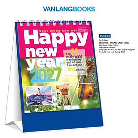Lịch Bàn 2027 Văn Lang - Phong Cách Sống | Lịch Để Bàn Chữ A (Mã: LB04)
