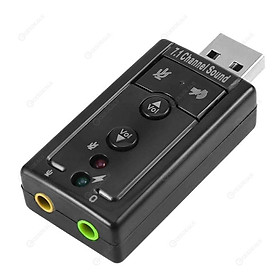 USB âm thanh Dongle 7.1 Channel Audio Adapter Sound Card cho máy tính