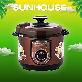 Hình ảnh Nồi Áp Suất Điện Đa Năng Sunhouse SH1550 (5 Lít) - Nâu - Hàng chính hãng