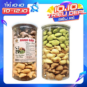 COMBO 2 HŨ BÁNH GẤU NHÂN KEM MÓN NGON TUỔI THƠ - MỖI HŨ 420G