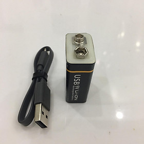 Pin sạc 9v cao cấp dung lượng cao 1000mAh sạc trực tiếp bằng cáp micro USB