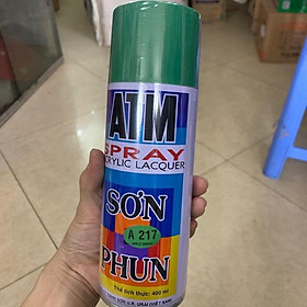 Sơn phun sơn xịt màu xanh táo- xanh lá cây nhạt A217 ATM