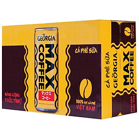 Thùng 24 Lon Cà Phê Georgia Coffee Max Coffee (235ml x 24 Lon)