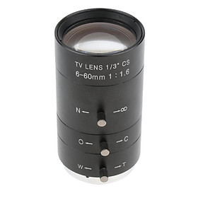 6-60mm 1/3 CS Ngàm Ống Kính Varifocal Phim TRUYỀN HÌNH Hướng Dẫn Sử Dụng Ống Kính Máy Ảnh Thay Thế Đen