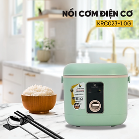 Nồi cơm điện mini Kuschel 1L - KRC023-1.0 dùng cho 1-2 người ăn công suất 300W nấu nhanh ruột chống dính 5 lớp - Hàng Chính Hãng