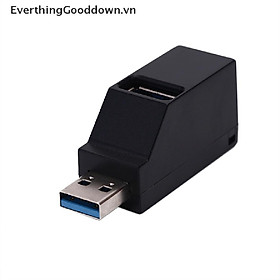 Hub Chia 3 Cổng USB 3.0 / 2.0 Tốc Độ Cao Cho PC Notebook Laptop - Black, Black
