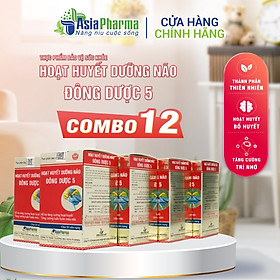Hình ảnh [COMBO 12 HỘP] Viên uống hoạt huyết dưỡng não Đông Dược 5 Asia Pharma hỗ trợ thiểu năng tuần hoàn não - Hộp 30 viên