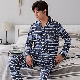 {ẢNH CHỤP THẬT} Đồ bộ Pijama-Đồ ngủ nam cao cấp phong cách Hàn Quốc, chất COTTON 100 dày dặn & thoáng khí (713)