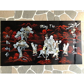 Mua Tranh sơn mài mừng thọ Ông cao cấp size 55x100 cm treo tường  trang trí nhà cửa  văn phòng  quà tặng mừng thọ  tặng dịp Lễ  Tết đầy ý nghĩa