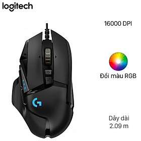 Hình ảnh Chuột chơi game có dây Logitech G502 Hero - Hàng Chính Hãng