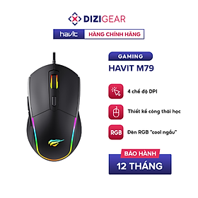 Mua Chuột Gaming HAVIT M79  Đèn RGB  Tích Hợp 6 Nút Điều Chỉnh + 4 Chế Độ DPI  Tuổi Thọ 5tr Lần Nhấn - Hàng Chính Hãng