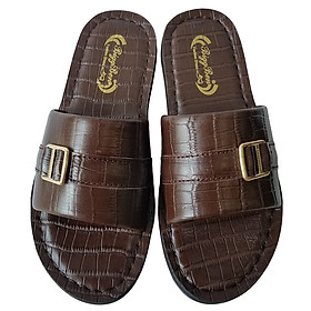 Dép Nam Quai Ngang Da Bò Thật BIGGBEN Cao Cấp DN308