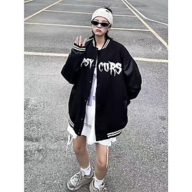 Áo khoác bomber CURS unisex tay da nam nữ đều mặc được