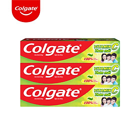Bộ 3 Kem đánh răng Colgate Vitamin C thơm mát 220g/ tuýp