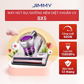 Mua Máy Hút Bụi Giường Nệm JIMMY BX5 Diệt Khuẩn Bằng Tia UV 99 9% Công Suất 600W Lực Hút 15kPa Hút Sạch Tóc Và Lông Thú Cưng Vệ Sinh Giường Nệm Sạch Sẽ Cốc Bụi Trong Suốt Quan Sát Liền - Hàng Chính Hãng - Bảo Hành 12 Tháng