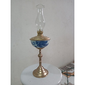 Mua Đèn thờ dầu men lam vẽ Rồng Phượng bọc đồng gốm sứ Bát Tràng