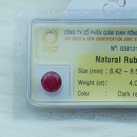 Mua Mặt Đá Quý Ruby Tự Nhiên Kiểm Định  Mài Giác Tròn