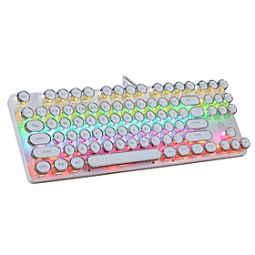 Bàn Phím Cơ E917 Gaming - Led xuyên phím có hotswap cho máy tính , laptop hàng nhập khẩu - White 87 Phím