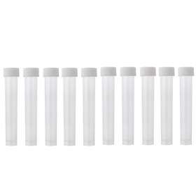 10pcs 10ml Plastic Graduated Vial Tube Cryovial with Screw Caps