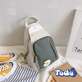 Balo Mini, Ba Lô Nữ Kết Hợp Túi Đeo Chéo Thời Trang Phong Cách Hàn Quốc Mẫu Hoa Cúc Nhỏ Gọn CN163