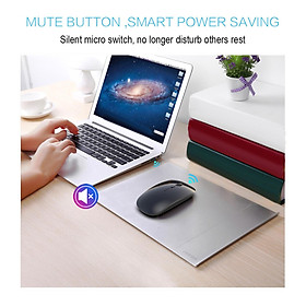 Portable 2.4G & Bluetooth 5.0 Wireless Mouse Rechargeable Mute 3 Adjustable DPI Slim Optical Mice for Laptops Tablets PC Gaming Office