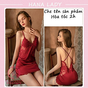Váy ngủ lụa phối ren - Đầm ngủ mặc nhà cao cấp VN508