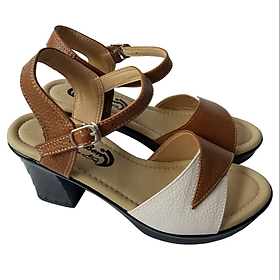 Giày sandal cao gót nữ da bò thật cao 7 cm HKT203