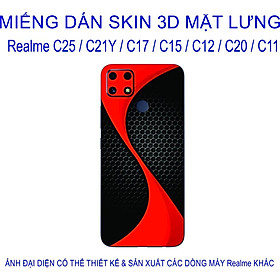 Miếng Dán Skin 3D mặt lưng dành cho Realme C25 / C21Y / C17 / C15 / C12 / C20 / C11, chống trầy xước, hình ảnh 3D