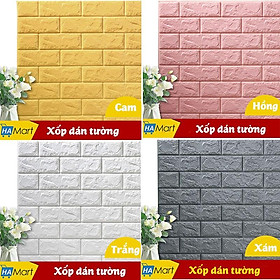 30 TẤM  Xốp dán tường giả gạch 3D ) kích thước 70x77cm cách âm, cách nhiệt dễ lau chùi