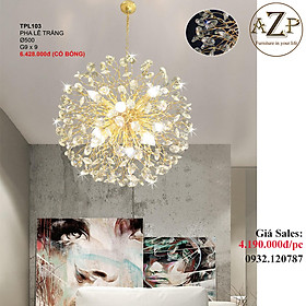 ĐÈN THẢ TRẦN PHA LÊ / ĐÈN THÔNG TẦNG TRANG TRÍ PHÒNG KHÁCH / PHÒNG NGỦ / CẦU THANG / KHÔNG GIAN SANG TRỌNG AZP-103 phong cách đương đại, hàng nhập khẩu AZP